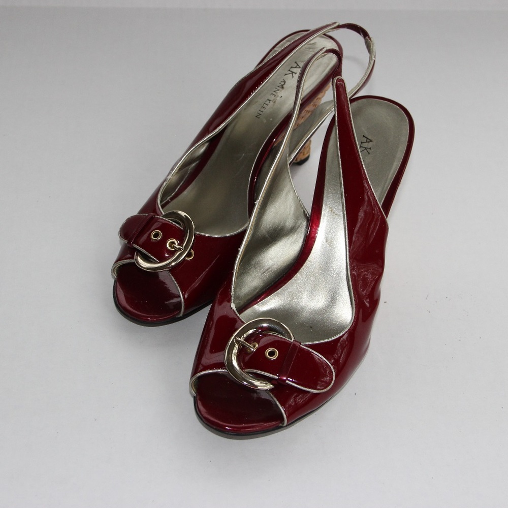 Anne Klein Red Patent Wedges